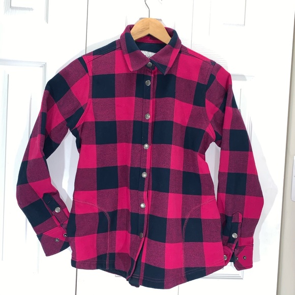 Orvis Tops - ORVIS PINK PLAID FLEECE SHIRT